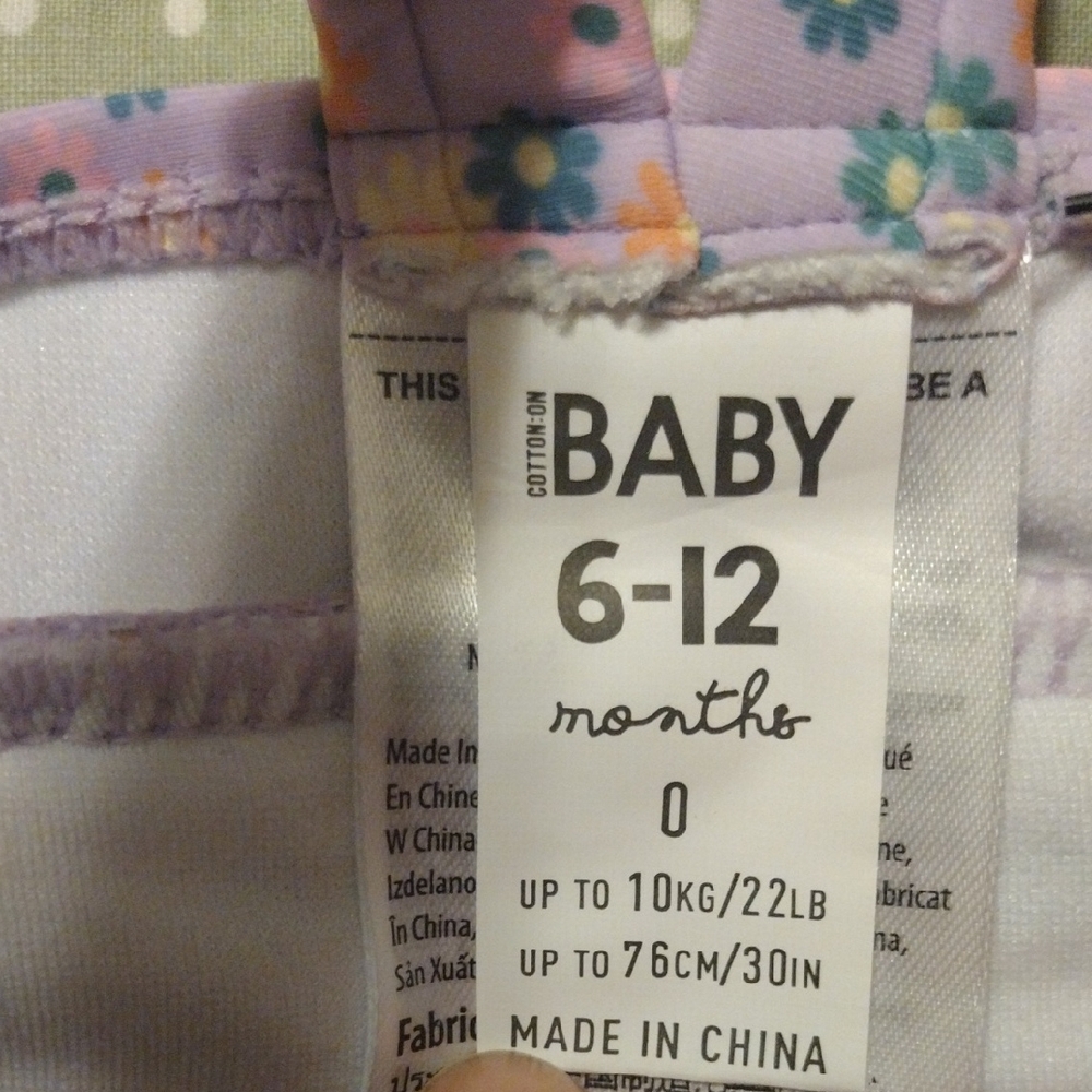 Charming Lilac Kids Swim One Piece with Floral Ruffles - Picture 3 of 9
